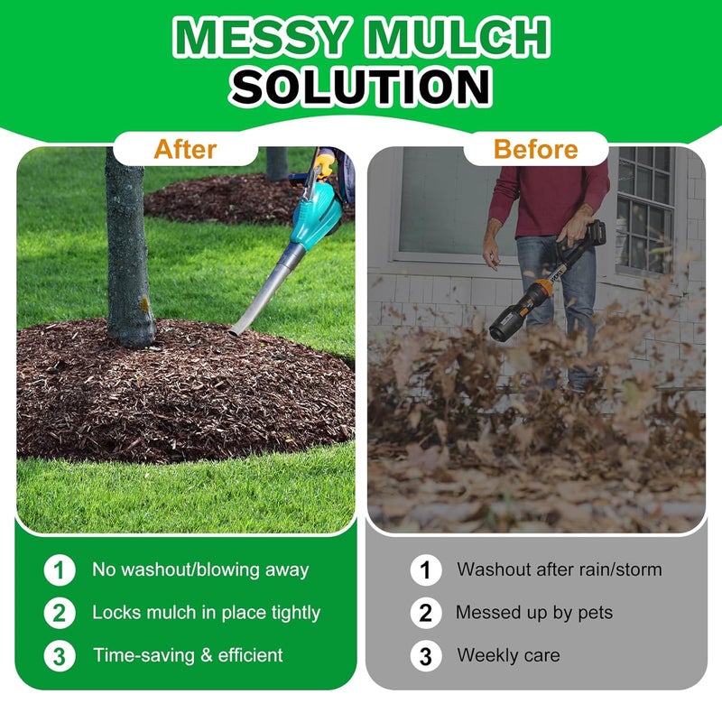 Teexpert Rock Glue for Landscaping, Mulch Glue 32.1OZ, Pea Gravel Binder Stabilizer, Bond Lock Rubber Mulch Anchor, Strong Rock Lock, Safe Landscape Lock for Lawn, Patio, Garden Border - Image 3